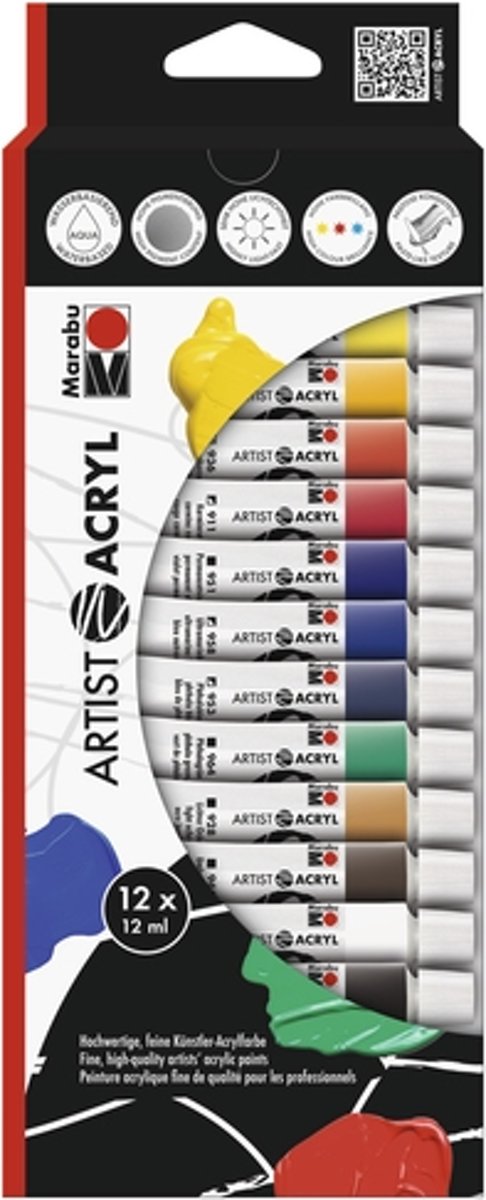 Artist Acryl set 12 x 12 ml