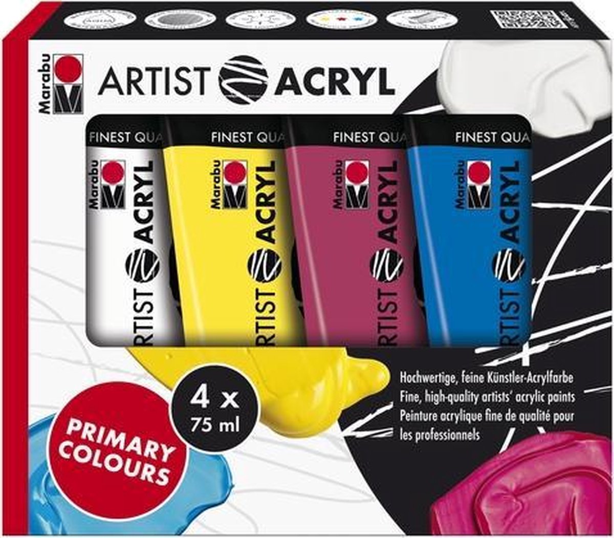 Artist acryl set primaire 4 x 75 ml