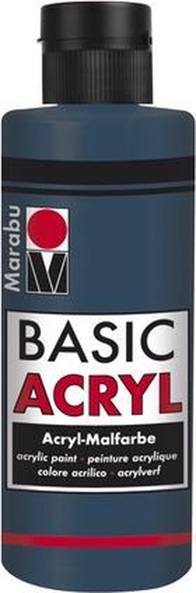 Basic Acryl busje 80 ML - Antiekblauw