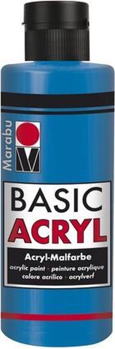 Basic Acryl busje 80 ML - Azuurblauw