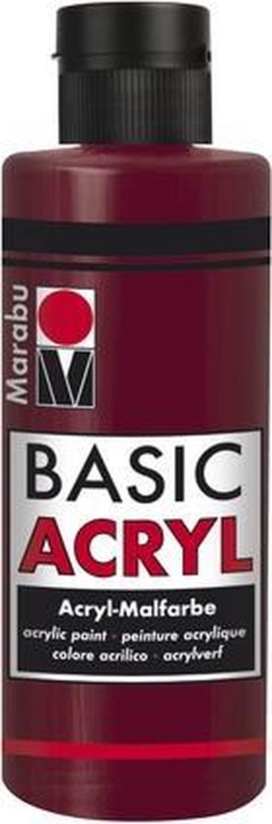 Basic Acryl busje 80 ML - Bordeaux