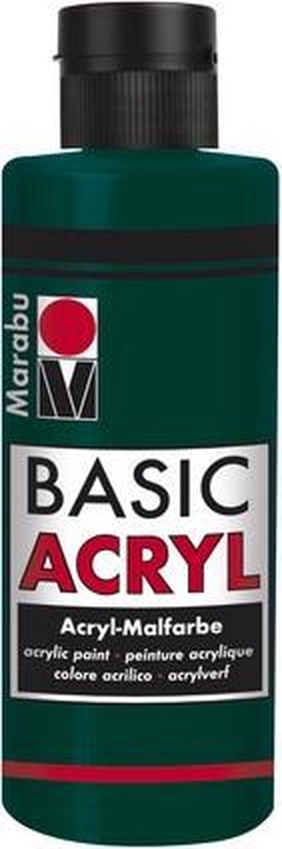 Basic Acryl busje 80 ML - Dennegroen