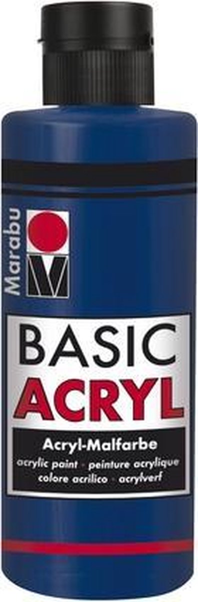 Basic Acryl busje 80 ML - Donkerblauw