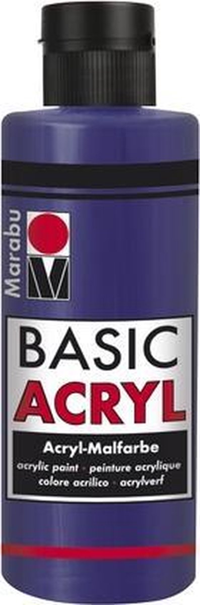 Basic Acryl busje 80 ML - Donkerpaars