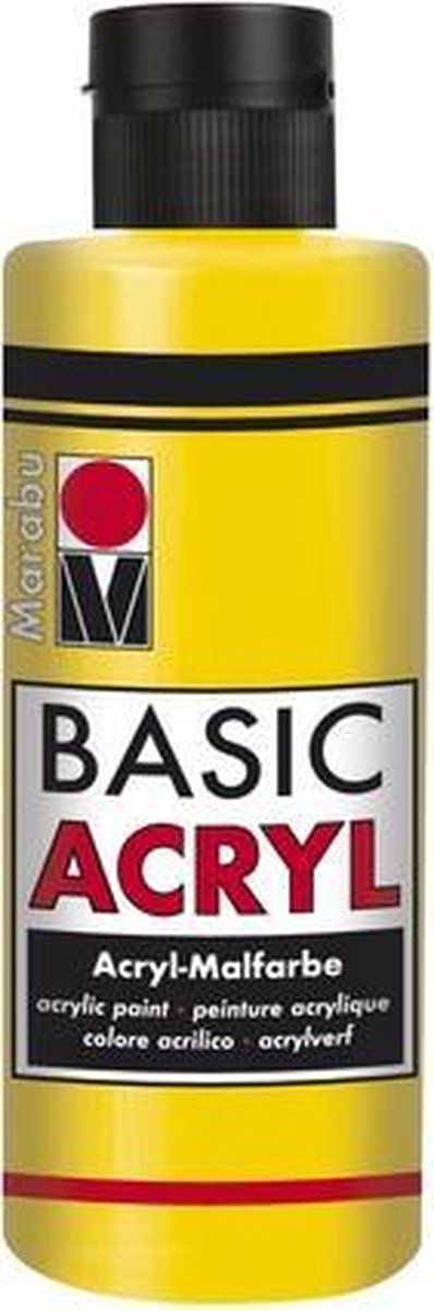 Basic Acryl busje 80 ML - Geel