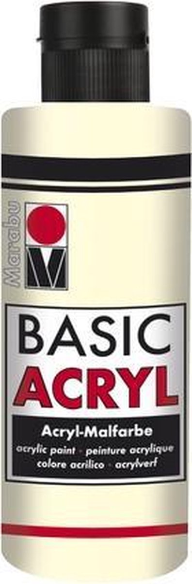 Basic Acryl busje 80 ML - Ivoorwit