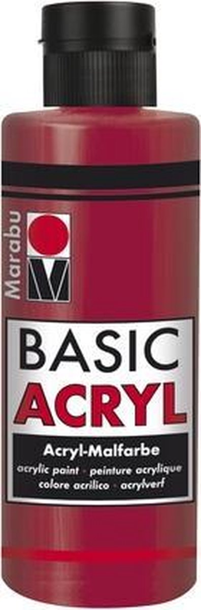 Basic Acryl busje 80 ML - Karmijnrood