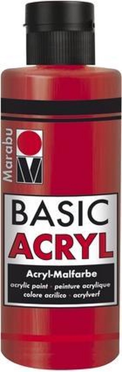 Basic Acryl busje 80 ML - Kersenrood