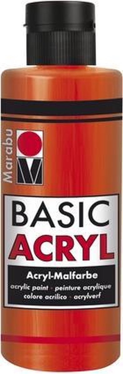 Basic Acryl busje 80 ML - Lichtvermiljoen