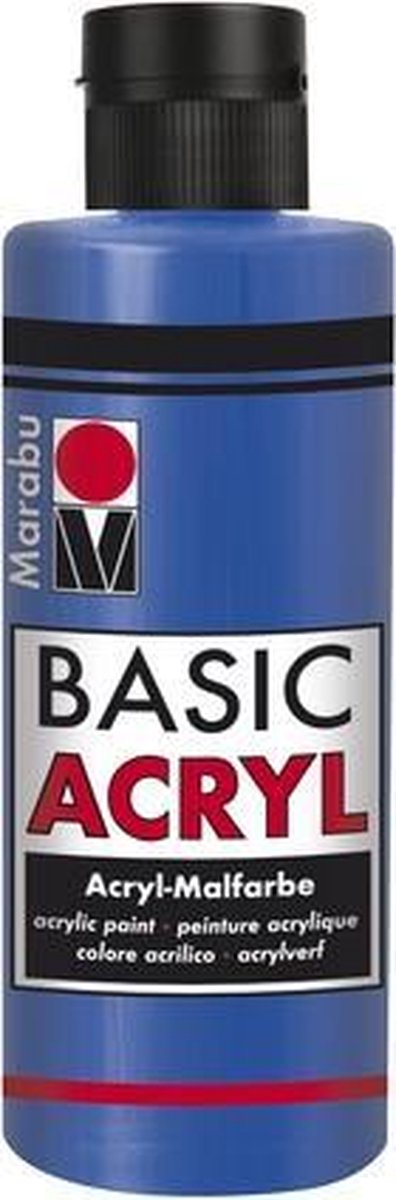 Basic Acryl busje 80 ML - Middenblauw