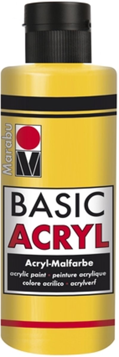 Basic Acryl busje 80 ML - Middengeel