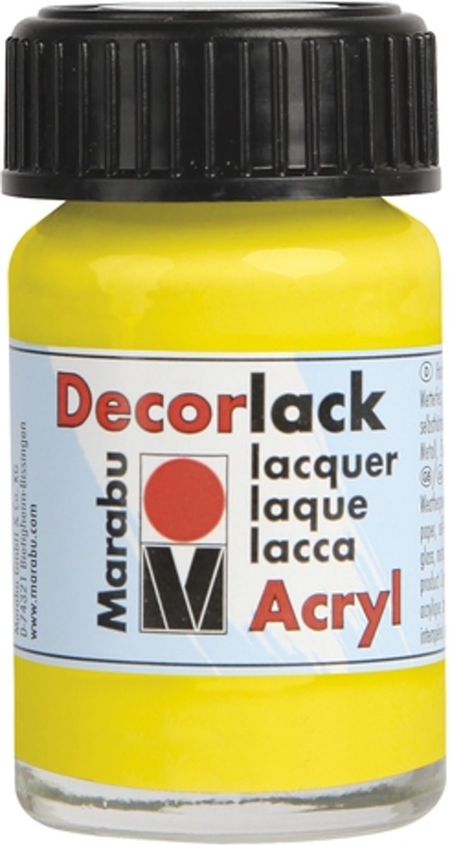 Decorlack-acryl 15 ml - Geel