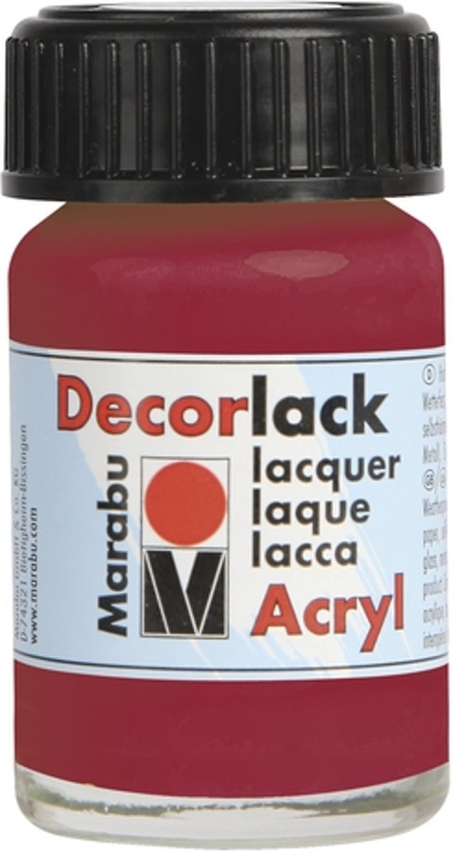 Decorlack-acryl 15 ml - Karmijnrood