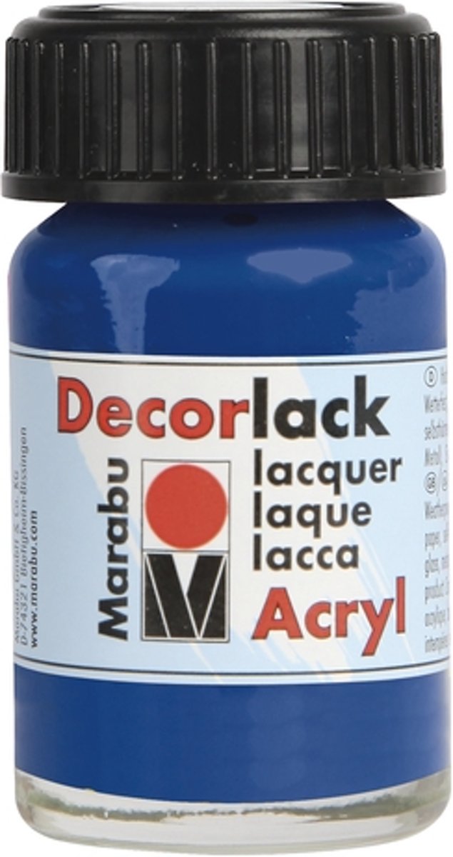 Decorlack-acryl 15 ml - Middenblauw