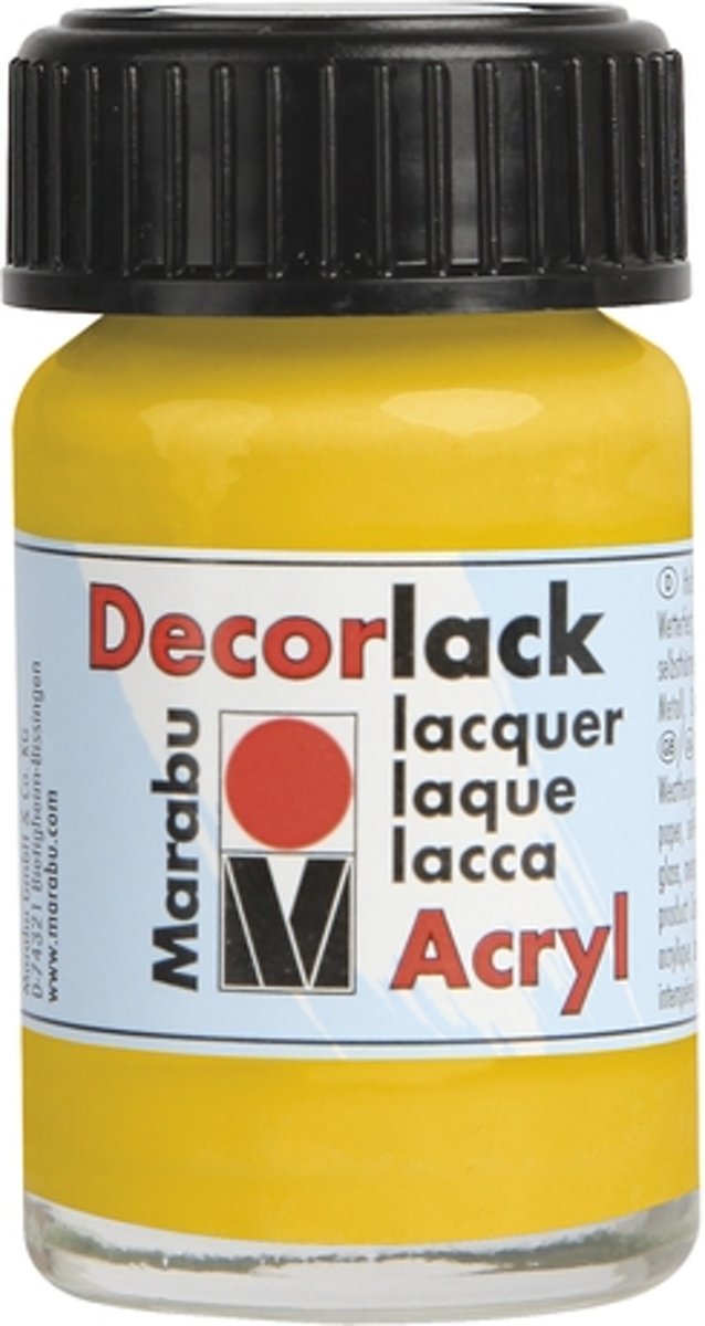 Decorlack-acryl 15 ml - Middengeel