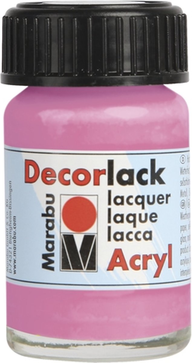 Decorlack-acryl 15 ml - Roze