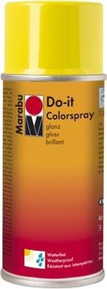 Do-It  Hoogglanzende  acrylverf Spuitbus 150 ml - Geel glanzend