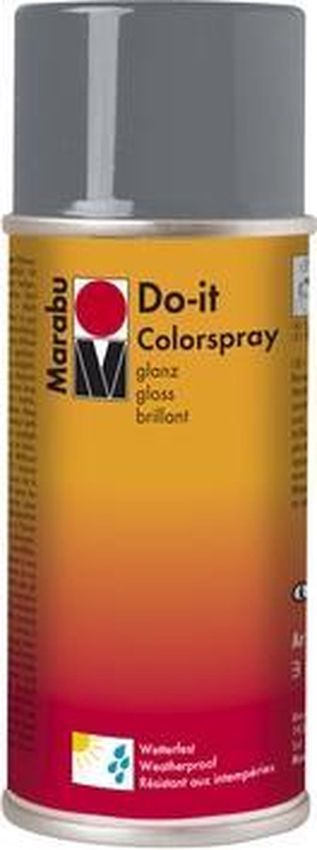 Do-It  Hoogglanzende  acrylverf Spuitbus 150 ml - Grijs glanzend