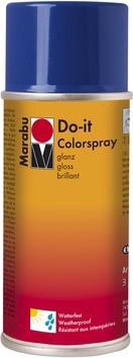 Do-It  Hoogglanzende  acrylverf Spuitbus 150 ml- Blauw glanzend