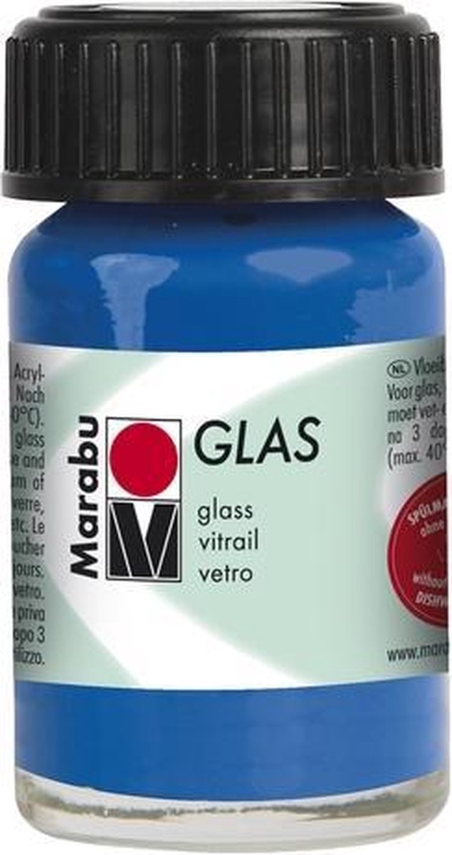 Glas 15 ml - Ultramarijn Donkerblauw