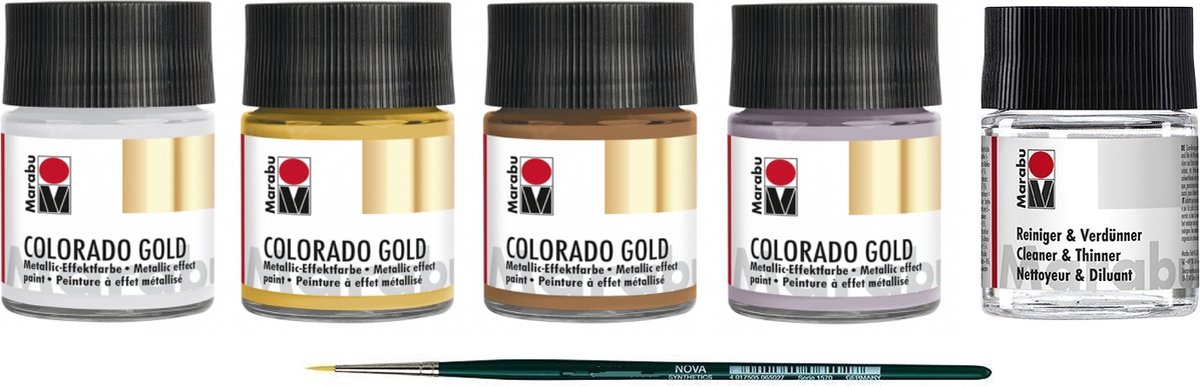 Set 2 - Marabu- Acrylverf - Colorado gold - goud 50ml