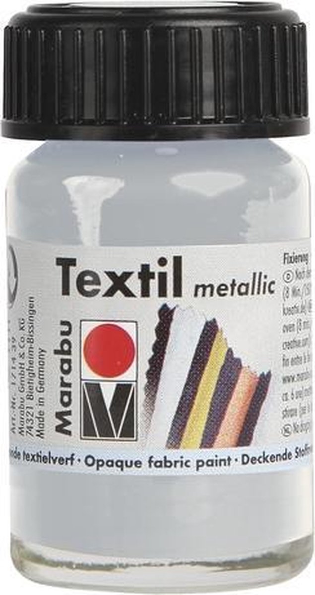 Textil  Metallic 15 ML - Zilver Metallic