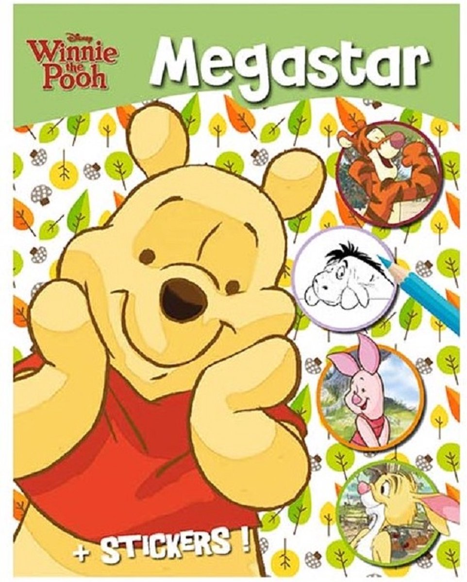 Kleurboek Winnie the Pooh met stickers! - Winnie en vrienden - Megastar kleuren