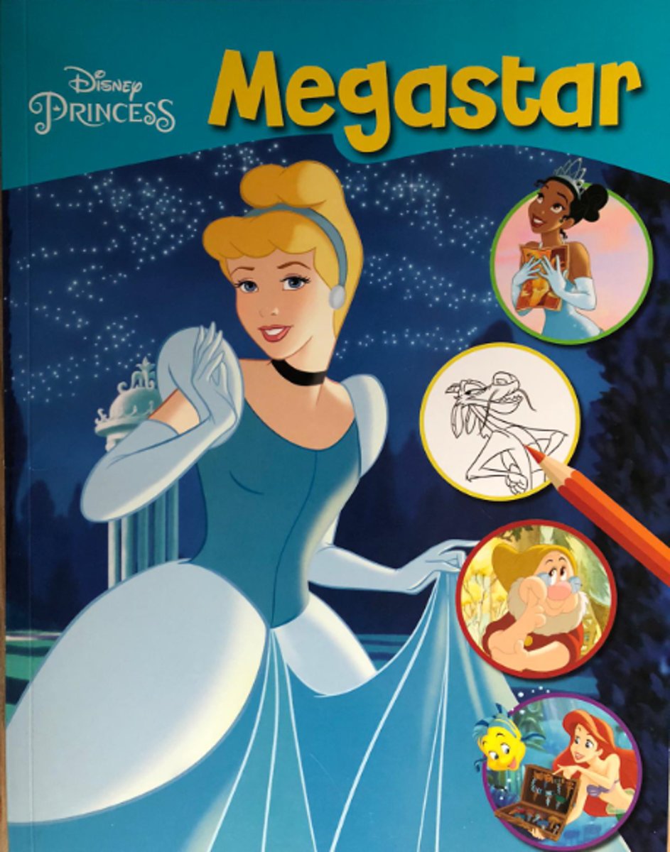 kleurboek disney princess mega boek