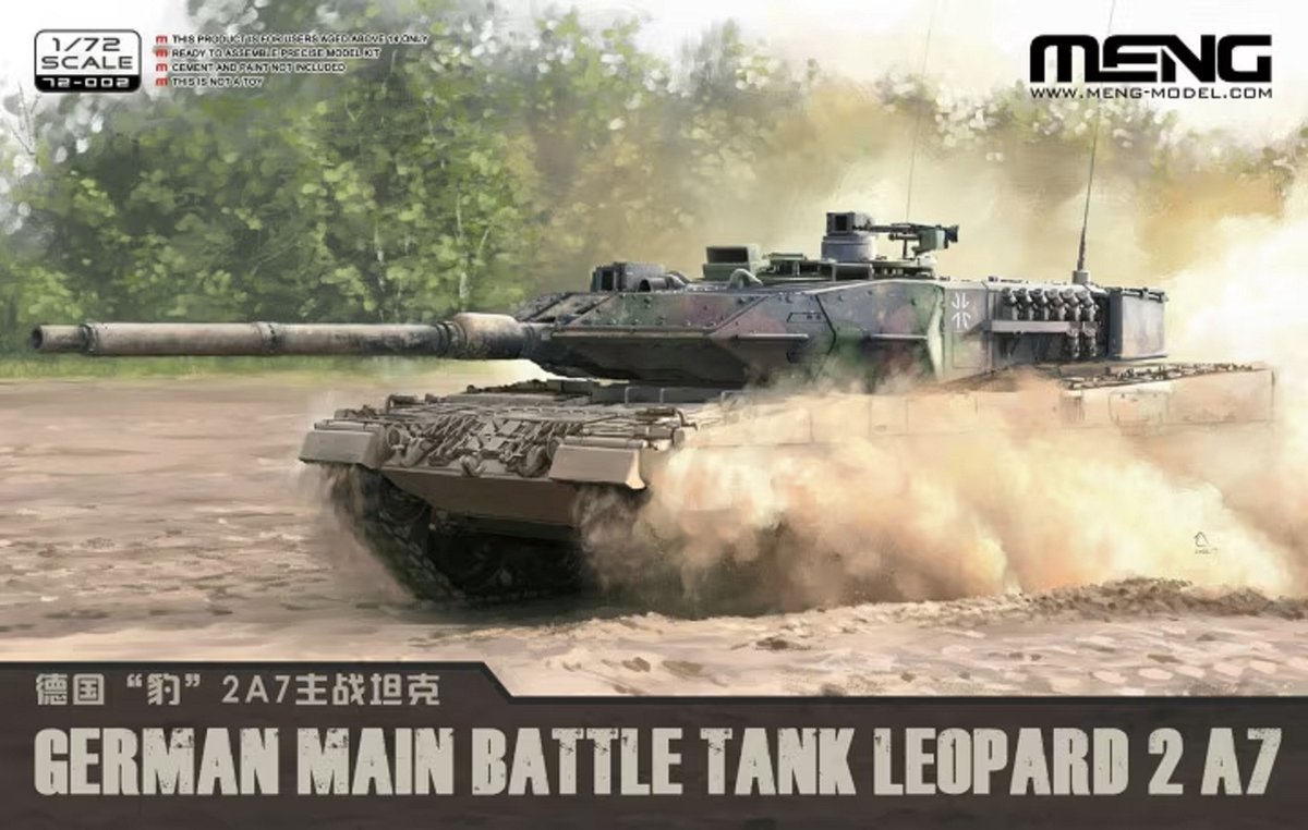 1:72 MENG 72002 German Main Battle Tank Leopard 2 A7 Plastic kit