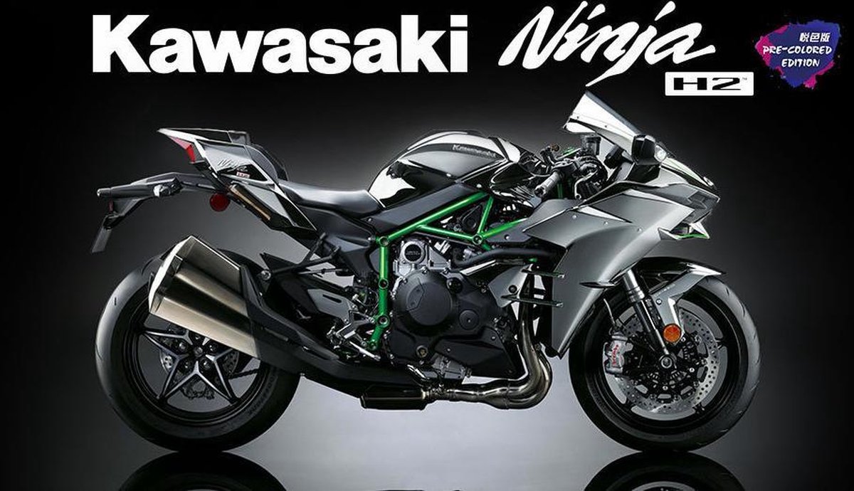 Plastic model kit 1:9 MENG MT002S Kawasaki Ninja H2 (Pre-Colored Edition).