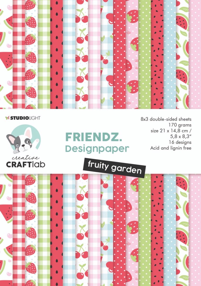 Creative Craftlab Friendz Paper Pad Fruity Garden