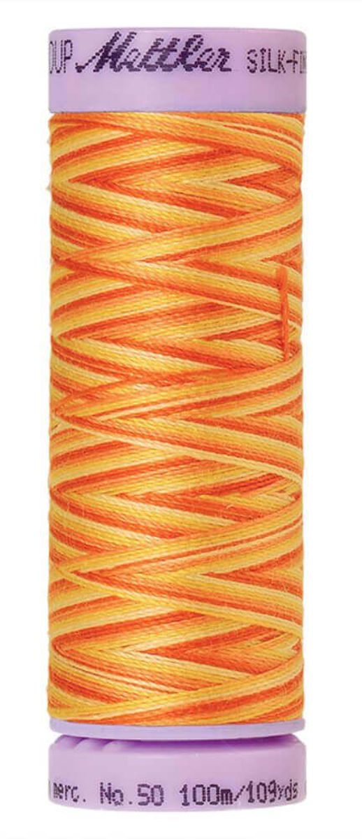 AMANN METTLER SILK-FINISH COTTON MULTI NR.50 - 9831 Rood, Geel, Oranje