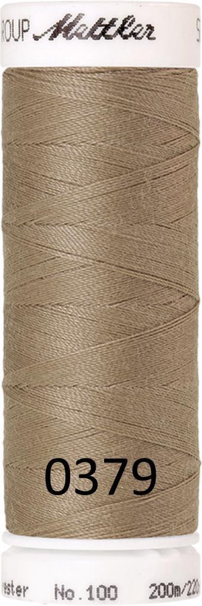 Mettler/Amann universeel naaigaren, 200m. polyester, 0379 steen beige