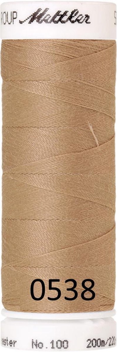 Mettler/Amann universeel naaigaren, 200m. polyester, 0538 stro beige