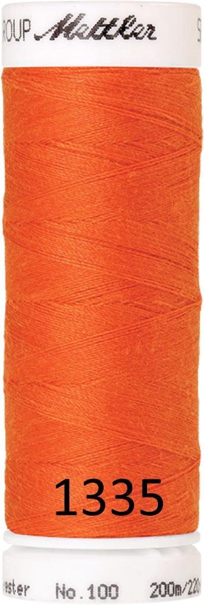 Mettler/Amann universeel naaigaren, 200m. polyester, 1335 oranje