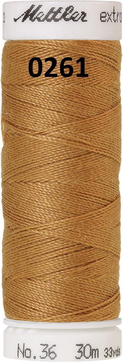 Mettler EXTRA STERK, dik naaigaren 30m. 0261 lichtbruin sisal