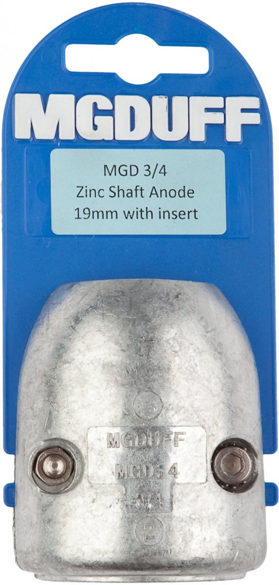 Zink anode voor op de as 19mm. MG Duff marine limited