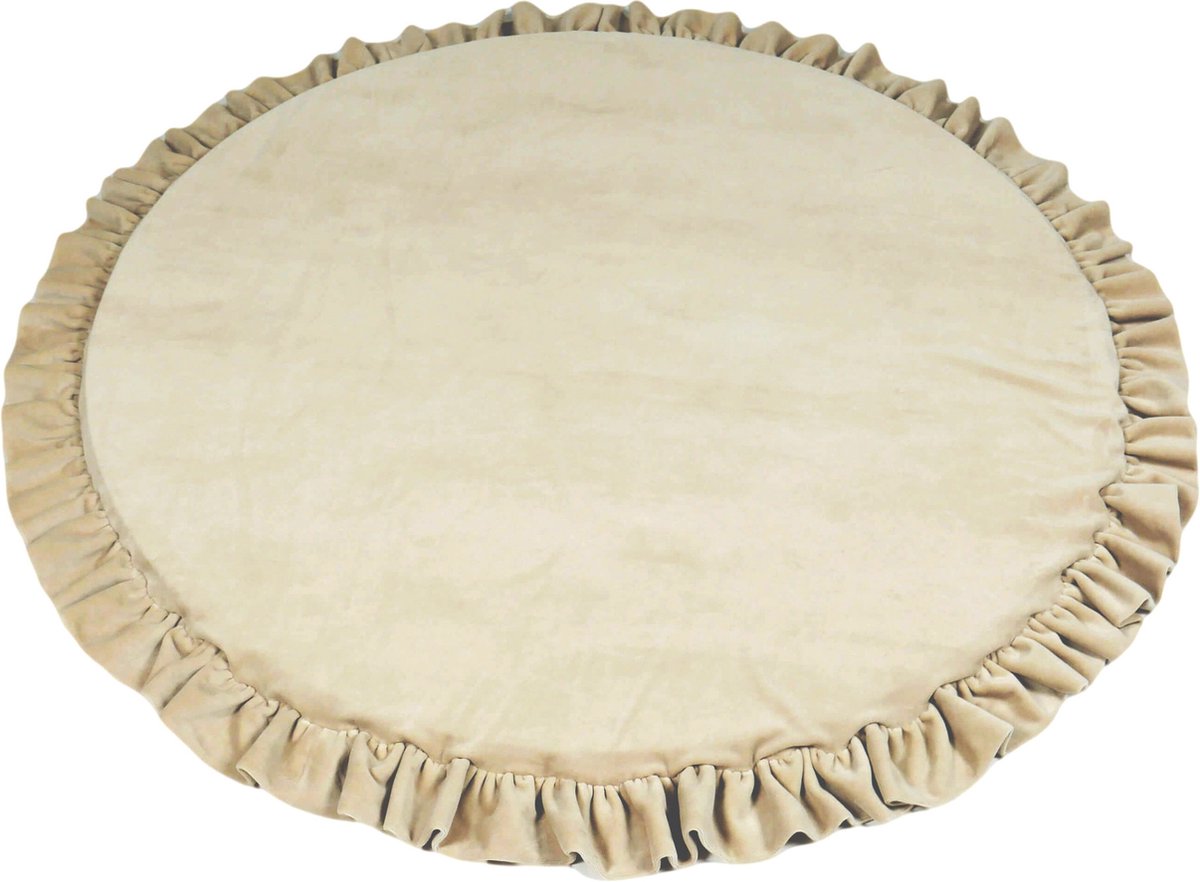 Speelmat met ruches Rond 100cm SOFT VELVET Beige