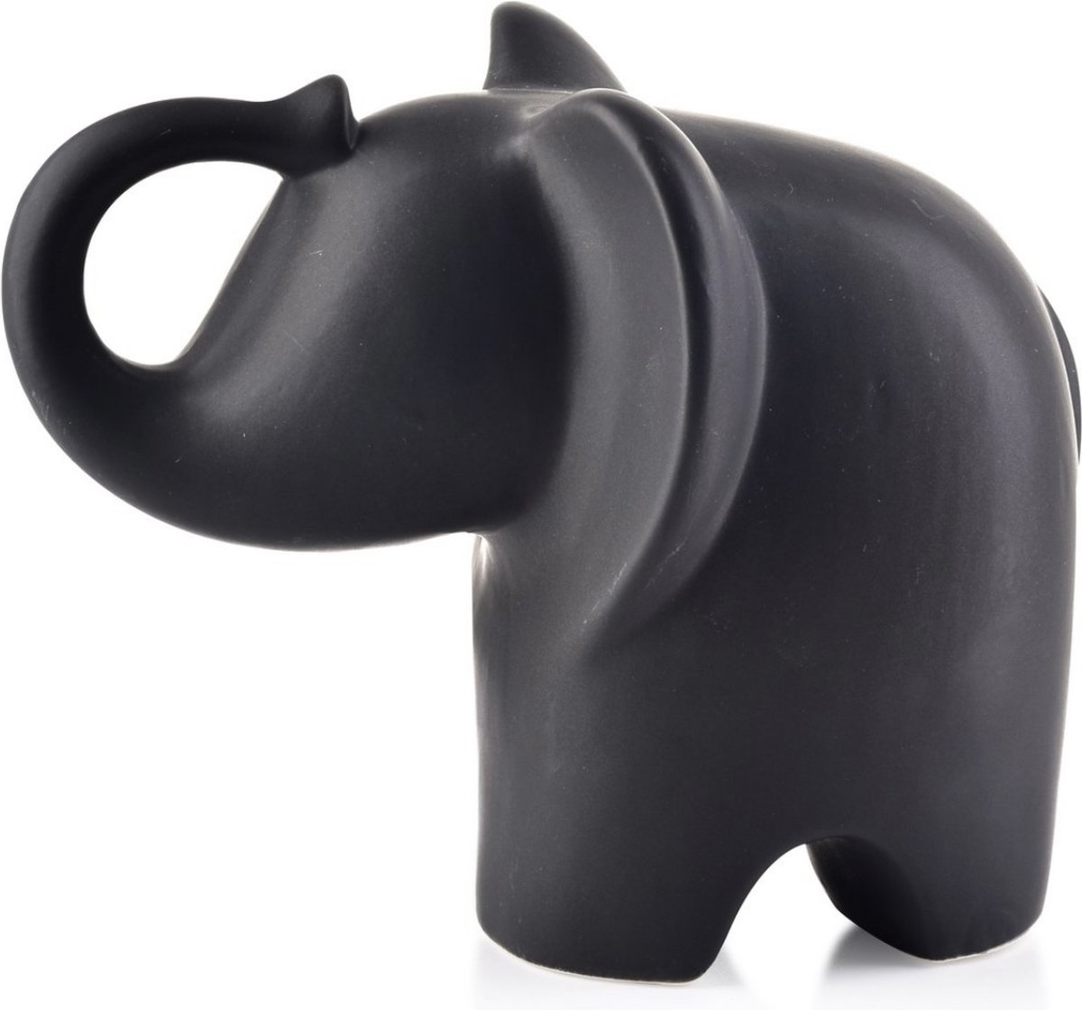 Olifant - Beeld - Figuur - Mia - Zwart - Keramiek - L19xB12.5xH16.5 cm