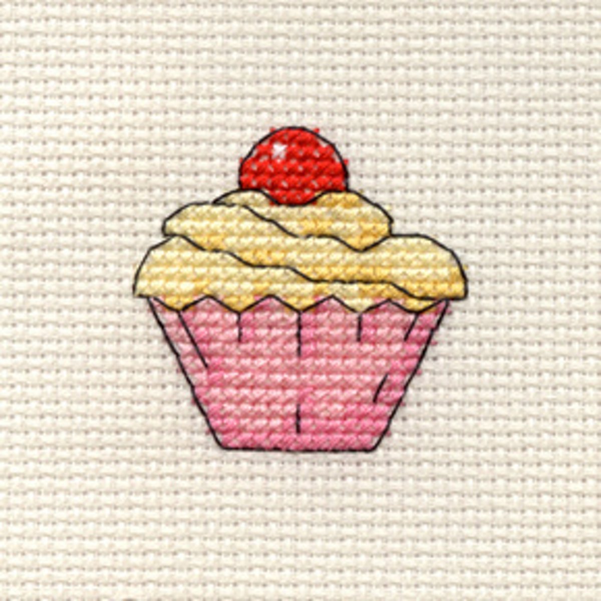 Mini Borduurpakketje Cupcake - Mouseloft