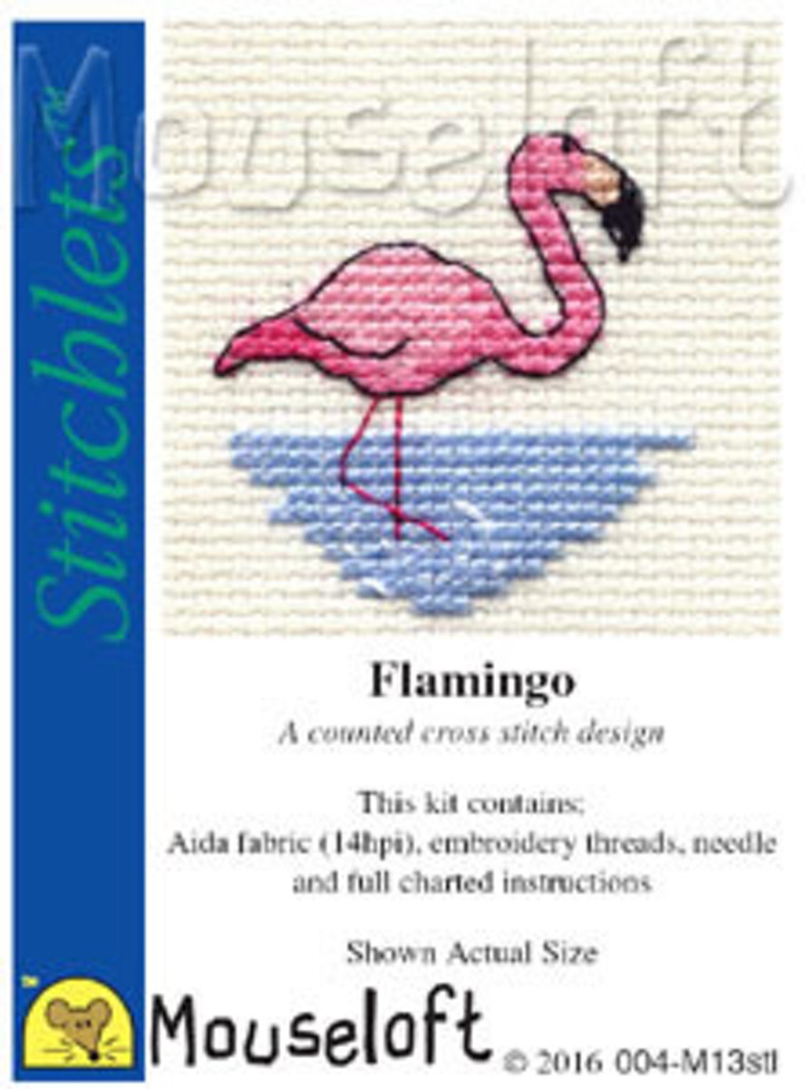 Mini Borduurpakketje Flamingo - Mouseloft