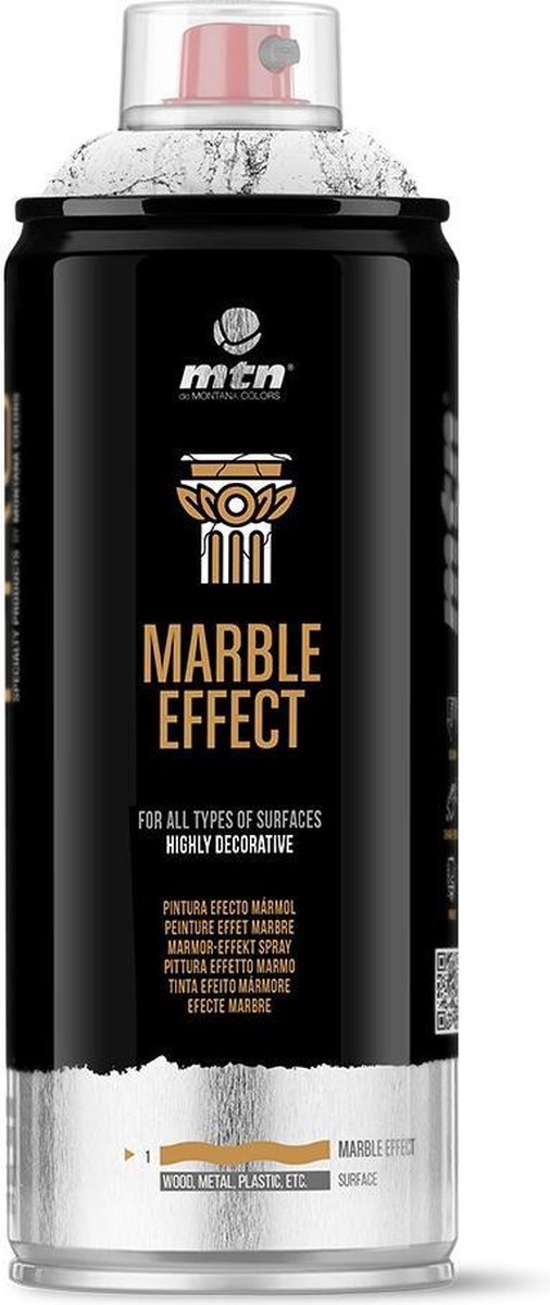 MTN PRO Marmer Effect spray paint - Zwart