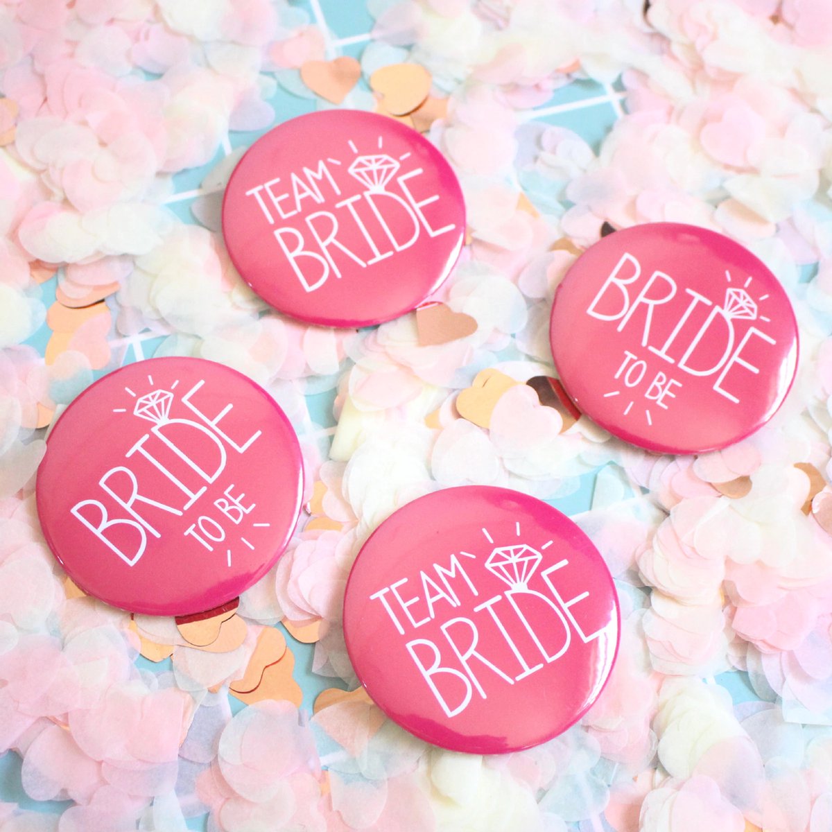 Team Bride button 6x