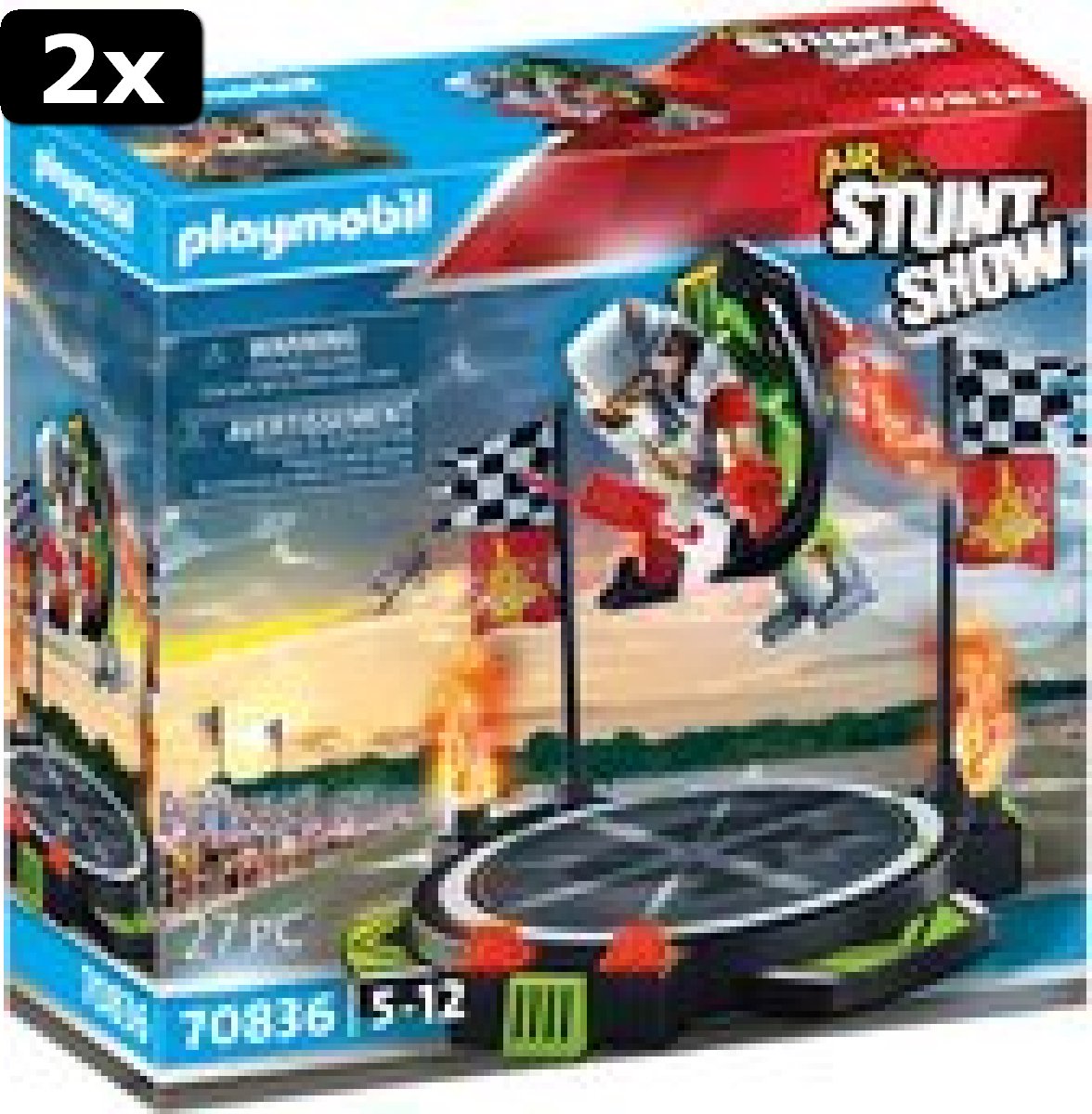 2x PLAYMOBIL Air Stuntshow Jetpack-vlieger - 70836