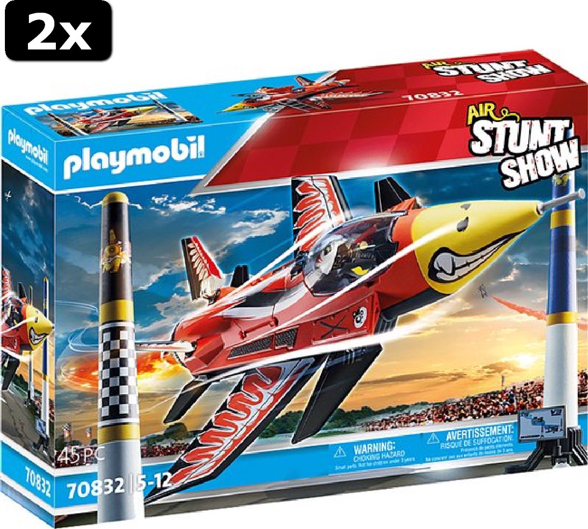 2x PLAYMOBIL Air Stuntshow jet Eagle - 70832