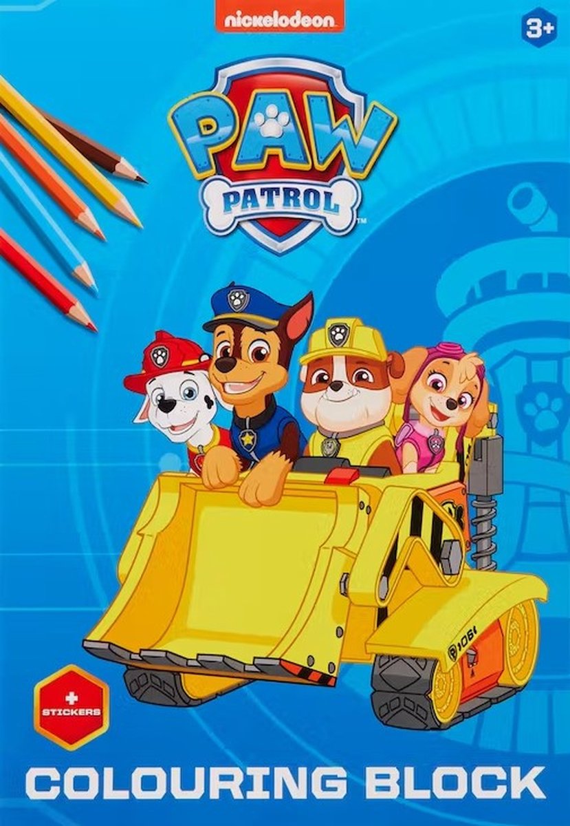 PAW PATROL KLEURBOEK A4 EN STICKERS ASS.