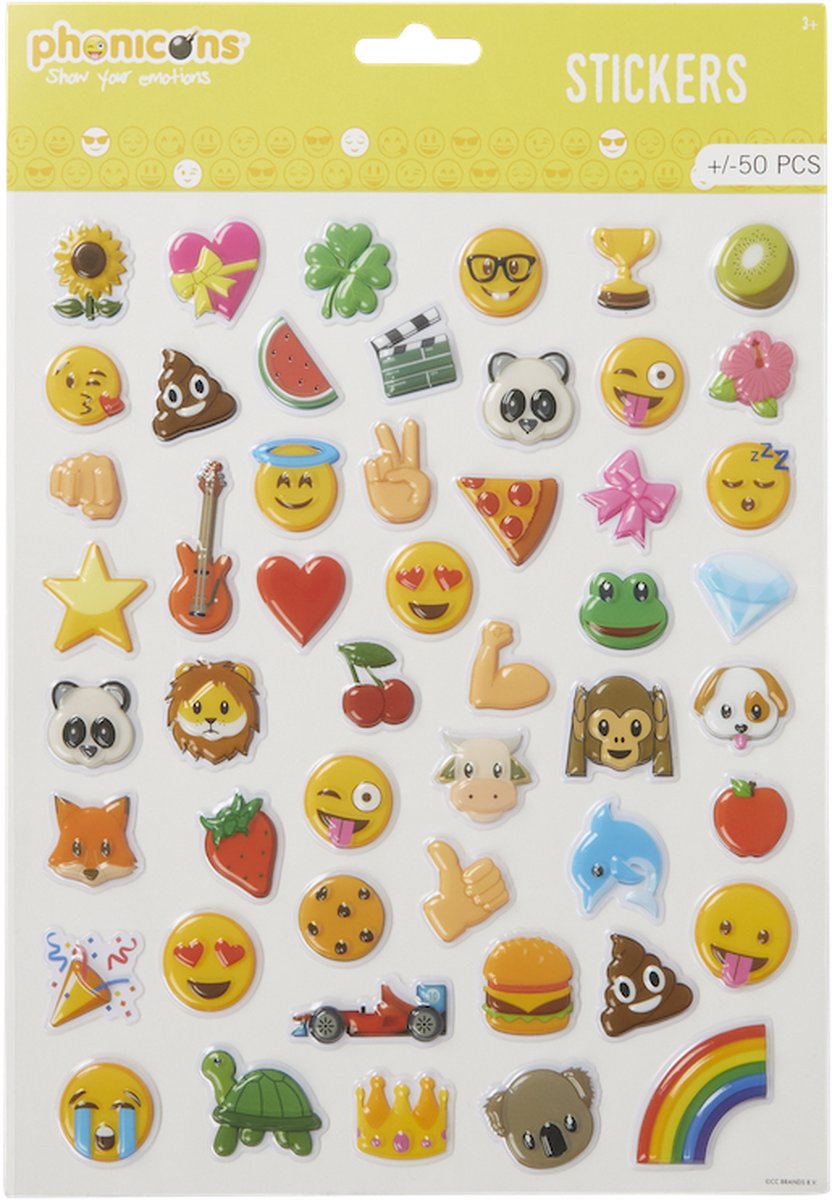 Phonicons stickers- 3D Bubble stickers- 50 stuks