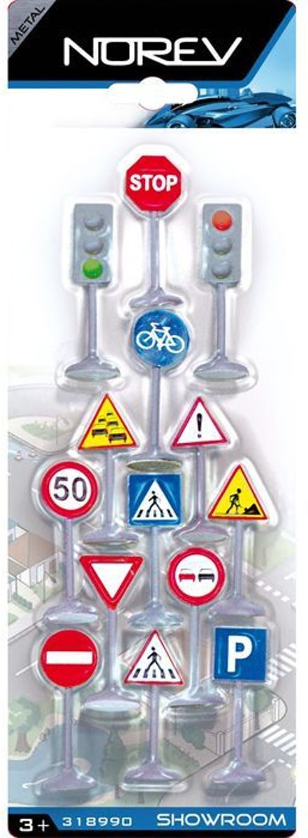 12 verkeersborden + 2 verkeerslichten