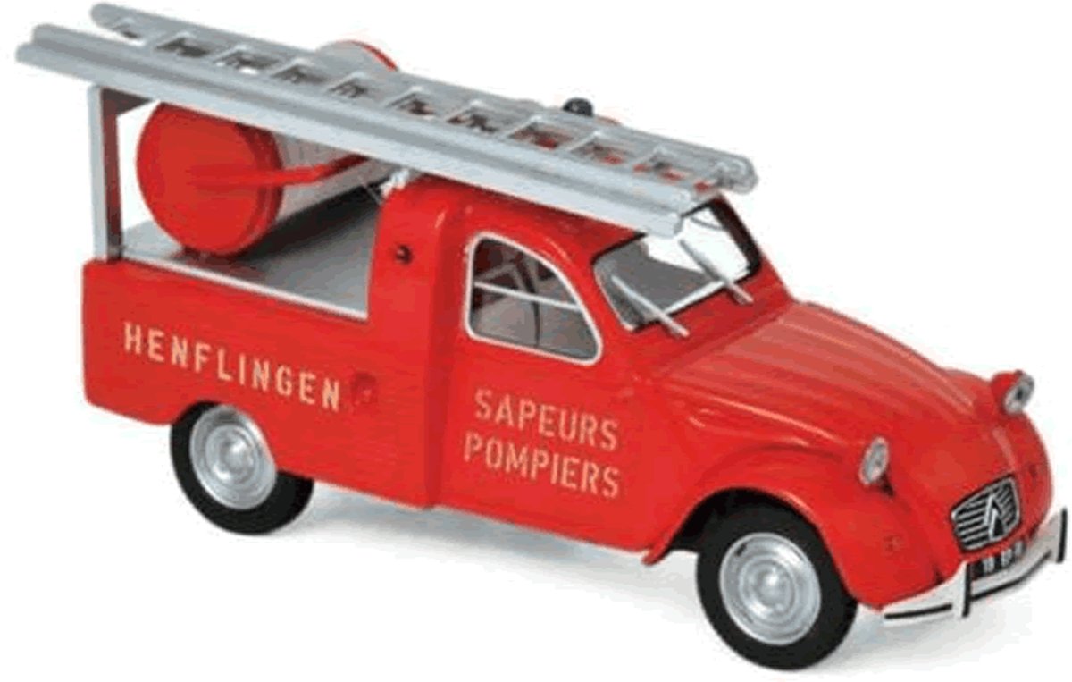 Citroen 2CV - Brandweer Ladderwagen - Norev miniatuur auto 1:43