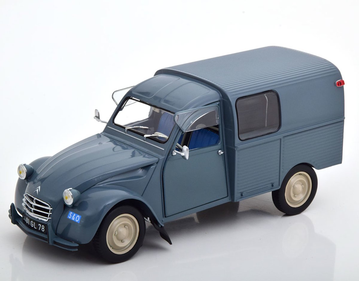 Citroen 2CV Fourgonette AK350 1966 Blauwgrijs 1-18 Norev